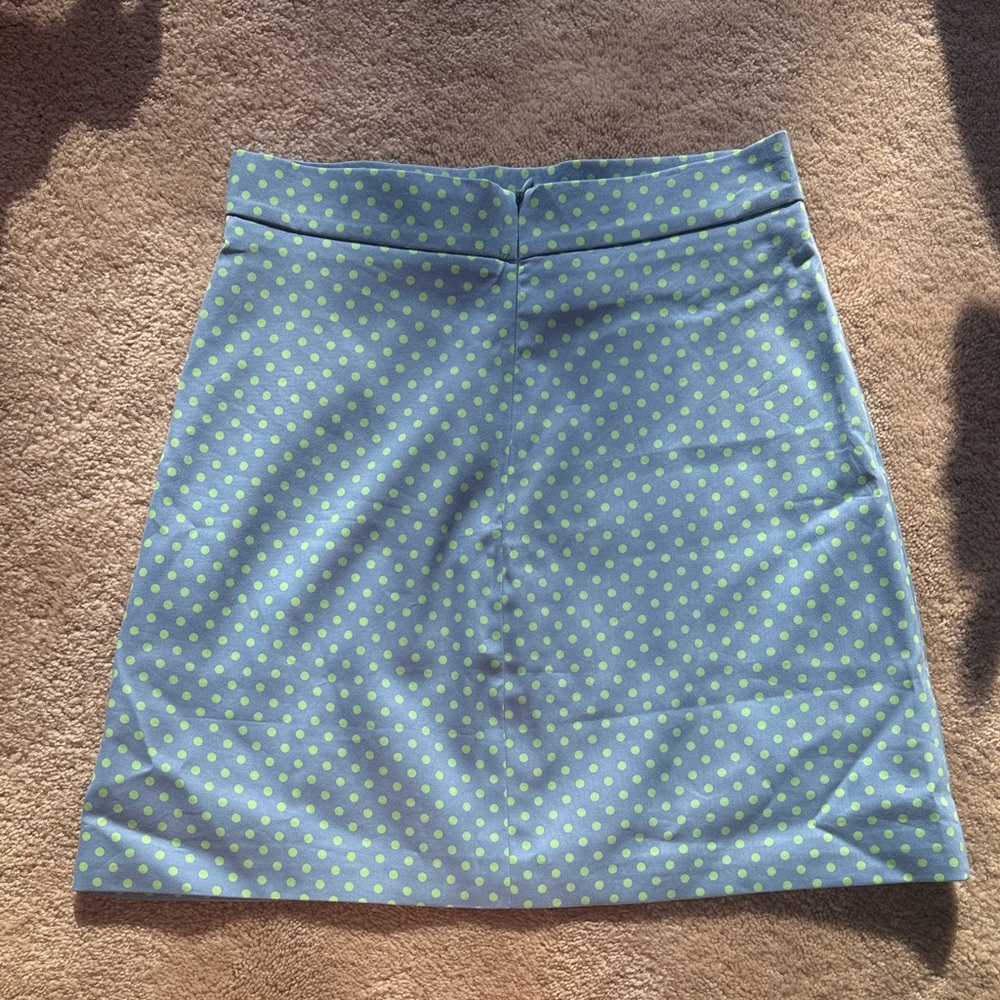 Zara Blue and Green Polka Dot Skirt - Picture 3 of 4